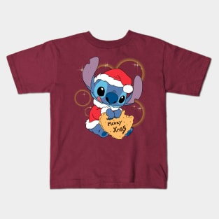 Merry Xmas Stitch Kids T-Shirt
